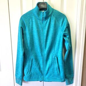 MONDETTA Size Small Light Blue Activewear Zip-Up Sweater